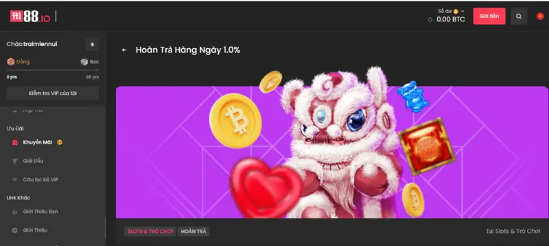 Khuyến mãi M88 ngập tràn hệ thống